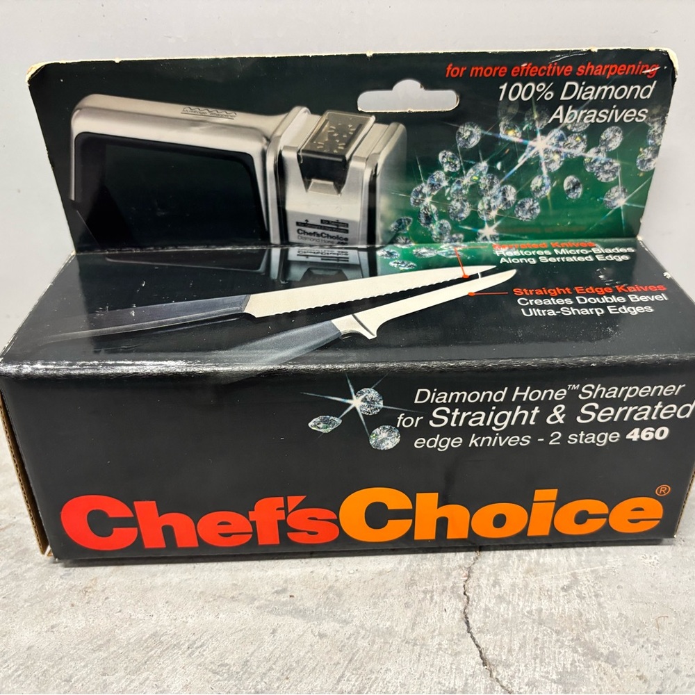 Diamond Hone Knife Sharpener - Black/Silver